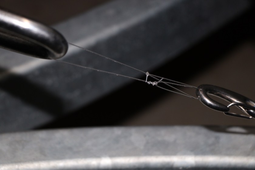 Salt water fly fishing knot test