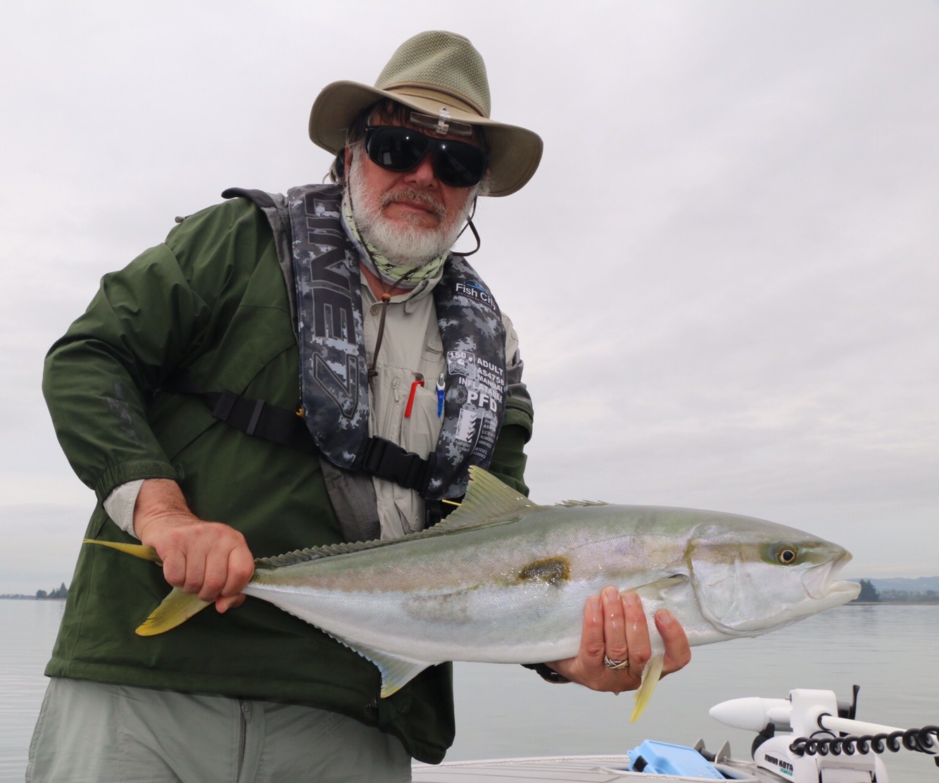 Kingfish, ray rider, tag, salt water fly, tauranga, bay of plenty, new zealand
