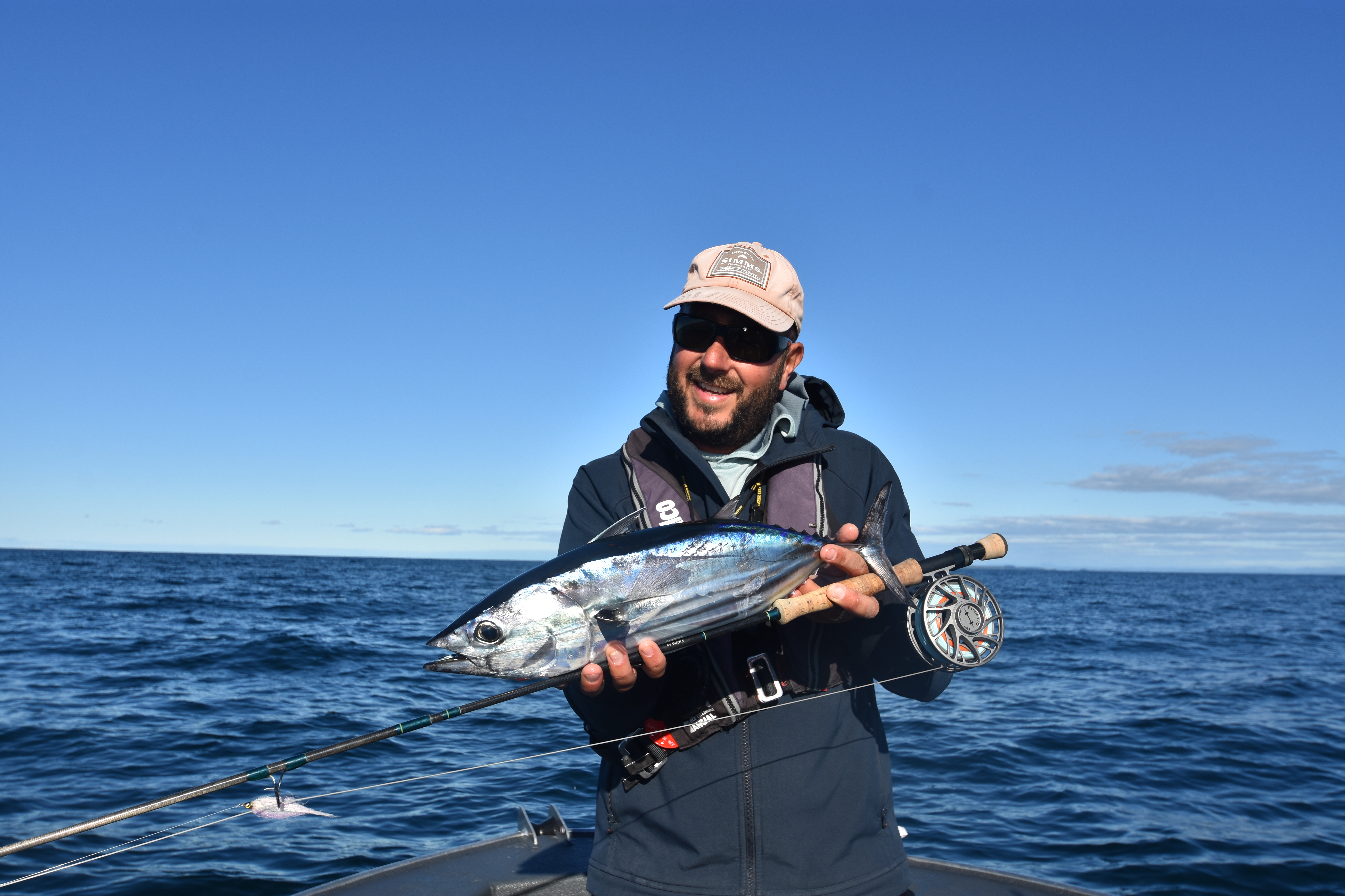 tuna flies, fly fish, cast, sea, salt water, fish, New Zealand, summer
